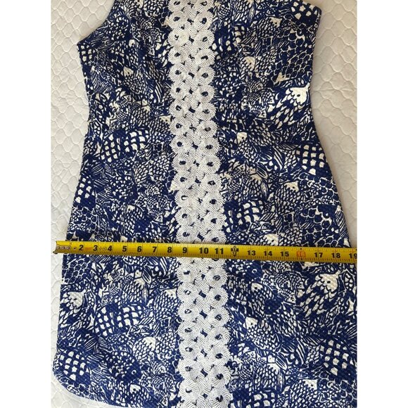 Lilly Pulitzer for Target Sleeveless Dress Women's Nautical Coastal Blue White 6 - Picture 13 of 13